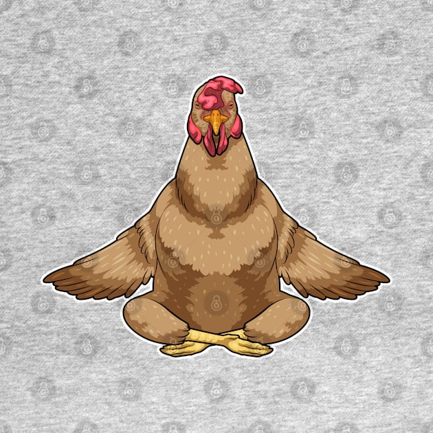 Chicken Yoga Fitness Meditation by Markus Schnabel